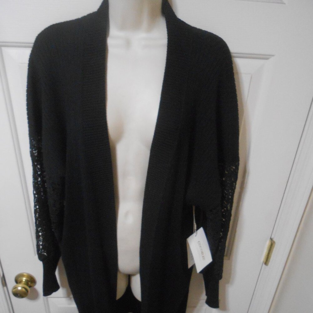 NEW COCOBLEU NEW YORK SIZE XL OPEN FRONT CARDIGAN DUSTER STYLE KNIT SWEATER 🎁👩